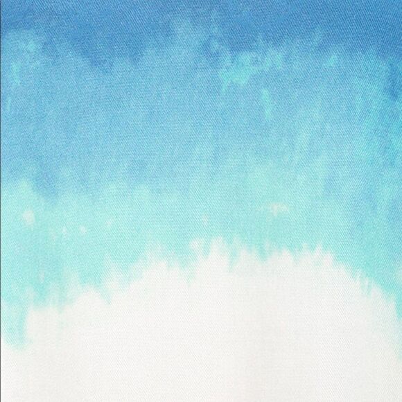 BB Dakota Orla Blue and Cream Tie-Dye Shift Dress Size Large - Picture 7 of 8